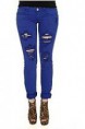 Machine Blue Destroyed Skinny Jeans / Pantalon Ajustado Azul Marino